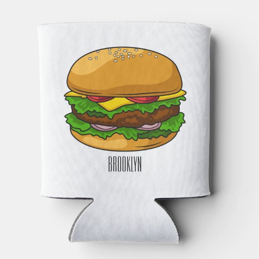 Rafraîchisseur Pour Canette Illustration de Hamburger (Dos)