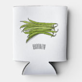 Rafraîchisseur Pour Canette Illustration de haricots verts (Devant)