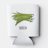 Rafraîchisseur Pour Canette Illustration de haricots verts (Dos)