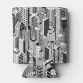 Rafraîchisseur Pour Canette Illustration de la ville Skyscraper, isométrique t (Dos)