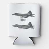 Rafraîchisseur Pour Canette Illustration de l'avion de chasse (Devant)