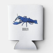 Rafraîchisseur Pour Canette Illustration de l'écrevisse marron bleu (Dos)