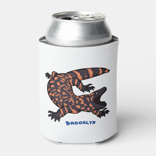 Rafraîchisseur Pour Canette Illustration de lézard géant affamé (Can devant)