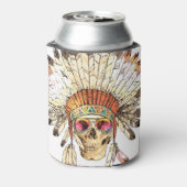 Rafraîchisseur Pour Canette Illustration de mode crâne amérindien (Can Dos)