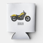 Rafraîchisseur Pour Canette Illustration de moto Cruiser (Devant)