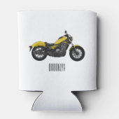 Rafraîchisseur Pour Canette Illustration de moto Cruiser (Dos)