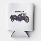Rafraîchisseur Pour Canette Illustration de moto pourpre Sidecar (Devant)