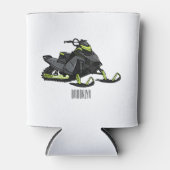 Rafraîchisseur Pour Canette Illustration de motoneige (Devant)