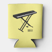 Rafraîchisseur Pour Canette Illustration de piano clavier (Devant)