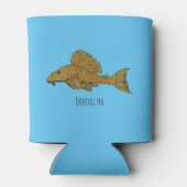 Rafraîchisseur Pour Canette Illustration de poisson Pleco (Dos)