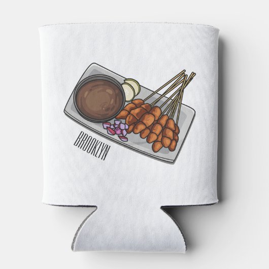 Rafraîchisseur Pour Canette Illustration de Satay (Dos)