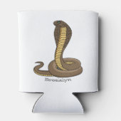 Rafraîchisseur Pour Canette Illustration de serpent à cobra Brown (Dos)