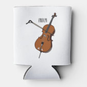 Rafraîchisseur Pour Canette Illustration de violoncelle (Devant)