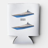 Rafraîchisseur Pour Canette Illustration de yacht (Devant)