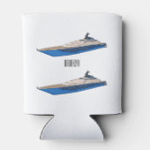 Rafraîchisseur Pour Canette Illustration de yacht (Dos)