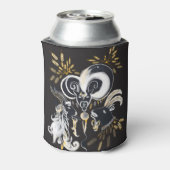 Rafraîchisseur Pour Canette Illustration d'encre de chèvre noire et blanche (Can Dos)