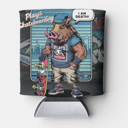 Rafraîchisseur Pour Canette Illustration design de skateboard artistique sauva (Devant)