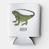 Rafraîchisseur Pour Canette Illustration d'Iguana (Devant)