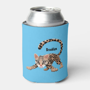 Rafraîchisseur Pour Canette Illustration d'ocelot mignon