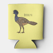 Rafraîchisseur Pour Canette Illustration d'oiseau de curassow (Devant)