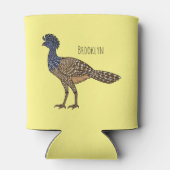 Rafraîchisseur Pour Canette Illustration d'oiseau de curassow (Dos)