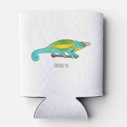 Rafraîchisseur Pour Canette Illustration du caméléon de Jackson (Dos)