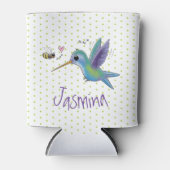 Rafraîchisseur Pour Canette Illustration du colibri et de l'abeille (Devant)