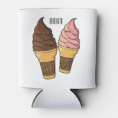 Rafraîchisseur Pour Canette Illustration du cône de crème glacée (Devant)