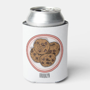 Rafraîchisseur Pour Canette Illustration du cookie de puce à chocolat