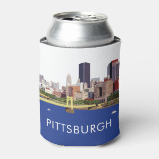 Rafraîchisseur Pour Canette Illustration du cool Pittsburgh Skyline Computer