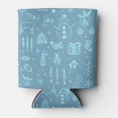 Rafraîchisseur Pour Canette Illustration du dessin du Doodle de Noël mignon | (Devant)