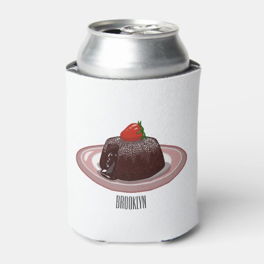 Rafraîchisseur Pour Canette Illustration du gâteau de lave au chocolat (Can devant)