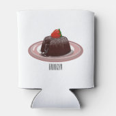 Rafraîchisseur Pour Canette Illustration du gâteau de lave au chocolat (Dos)