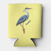 Rafraîchisseur Pour Canette Illustration du grand héron bleu (Devant)