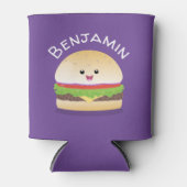 Rafraîchisseur Pour Canette Illustration du hamburger Cute kawaii (Devant)