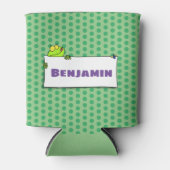 Rafraîchisseur Pour Canette Illustration du panneau de grenouille verte mignon (Devant)