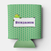 Rafraîchisseur Pour Canette Illustration du panneau de grenouille verte mignon (Dos)