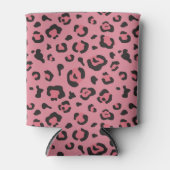 Rafraîchisseur Pour Canette Illustration d'un animal léopard rose (Devant)