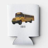Rafraîchisseur Pour Canette Illustration d'un autobus scolaire (Dos)