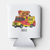 Rafraîchisseur Pour Canette Illustration d'un camion de nourriture pour chien (Dos)