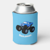 Rafraîchisseur Pour Canette Illustration d'un camion monstre bleu mou (Can Dos)