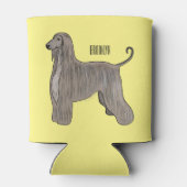 Rafraîchisseur Pour Canette Illustration d'un chien hound afghan (Dos)