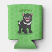 Rafraîchisseur Pour Canette Illustration d'un diable de Tasmanie affamé (Dos)