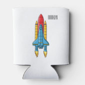 Rafraîchisseur Pour Canette Illustration d'un vaisseau de fusées (Dos)