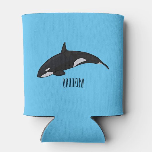 Rafraîchisseur Pour Canette Illustration d'une baleine tueuse (Dos)