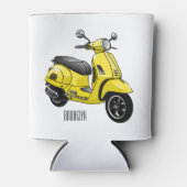 Rafraîchisseur Pour Canette Illustration d'une moto cyclable (Devant)