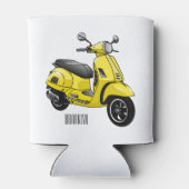 Rafraîchisseur Pour Canette Illustration d'une moto cyclable (Dos)