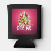 Rafraîchisseur Pour Canette Illustration graphique moderne de Noël rouge (Dos)