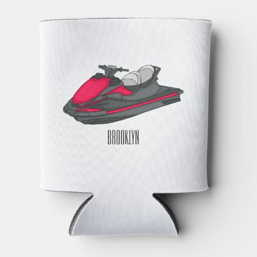 Rafraîchisseur Pour Canette Illustration Jet ski (Devant)