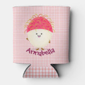 Rafraîchisseur Pour Canette Illustration mignon du ramboutan rose (Devant)